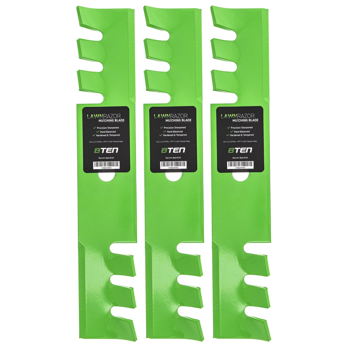 Set of 2 LawnRAZOR Blades for John Deere AM30698 M41237 050321