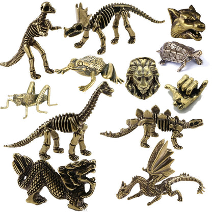 Solid Brass Cricket Figurine Miniature Tea Pet Ornament
