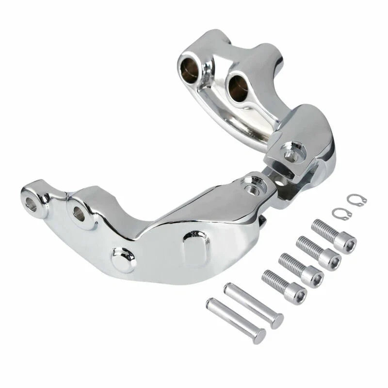 Chrome Passenger Footpeg Pegs Mount Bracket for Indian Scout (2015–2023)