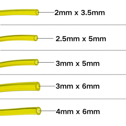 Fuel Line Set for Chainsaw Lawn Mower (1 Meter, Yellow Hose)