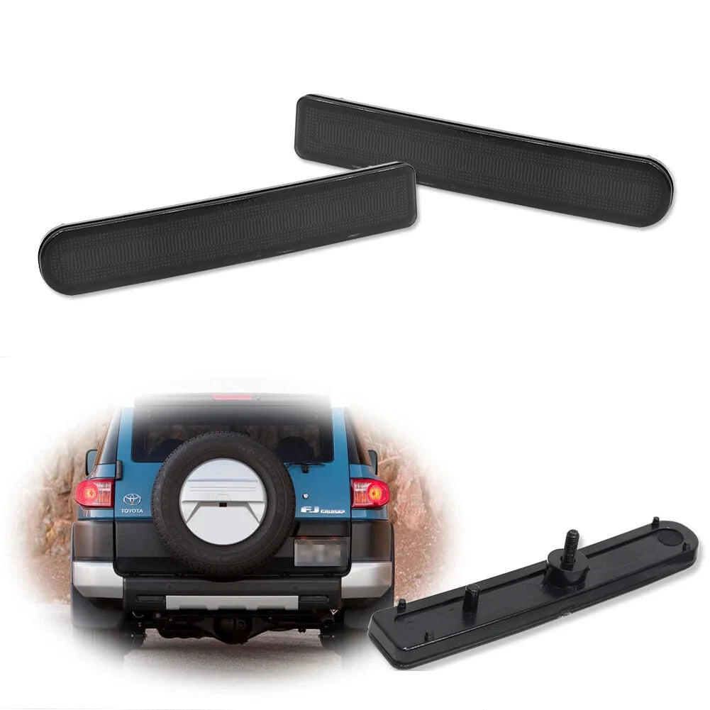 Bumper Reflector Set for Toyota FJ Cruiser (2007–2014) Black 2-Pcs
