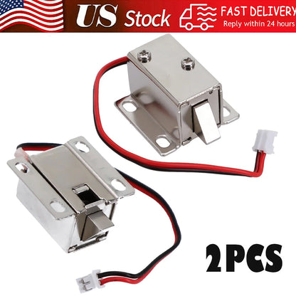 2X Electric Solenoid Lock Tongue Assembly for Door Cabinet Drawer