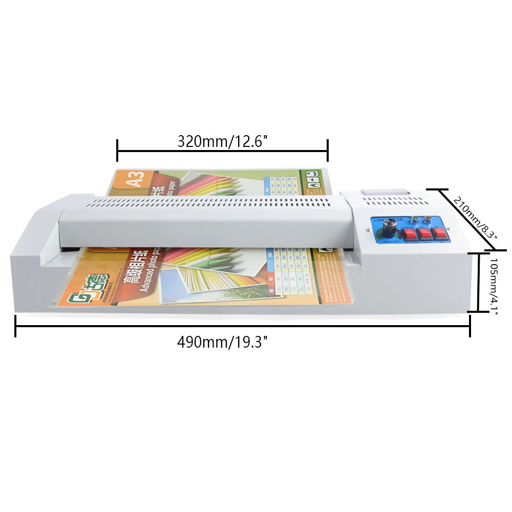 13" Laminating Machine for A3 A4 (Thermal, Hot Cold Film)
