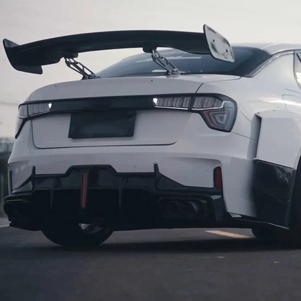 56” Rear Trunk Spoiler for GT Style Racing (Electric Carbon Fiber)
