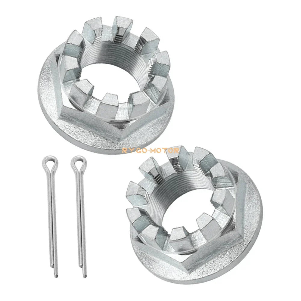 Rear Wheel Axle Nuts w/ Pin for Honda ATV Foreman 400 450 500 520 (1998–2009) #90304-HM7-A10