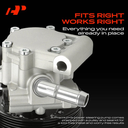 Power Steering Pump w/ Pulley for Chevy Malibu (2008–2012) 10356531, 15859434, 21-5382