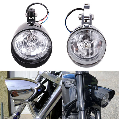 Billet Bullet Headlight for Harley Sportster (Chrome/Black)