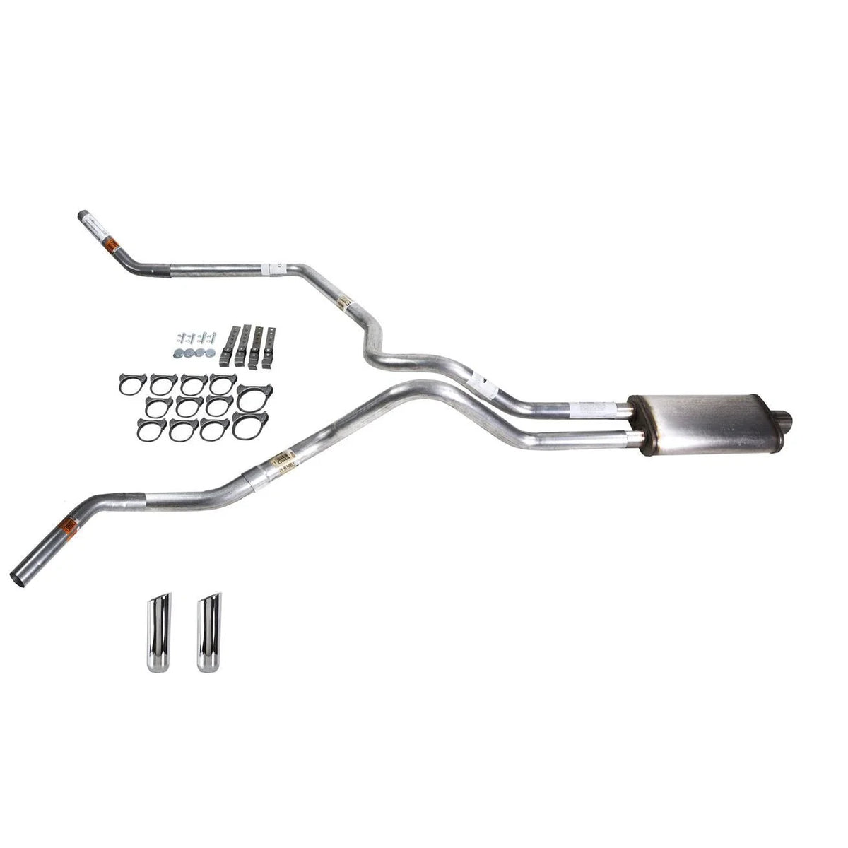 Dual Exhaust Pipe for Silverado 1500 2007–2013 (2.5" Stainless, RW Tip)