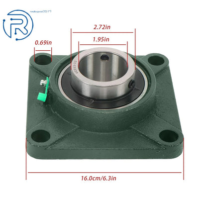Set of 4 UCF211-32 4 Bolt Pillow Block Flange Bearings 2" Bore for UCF211