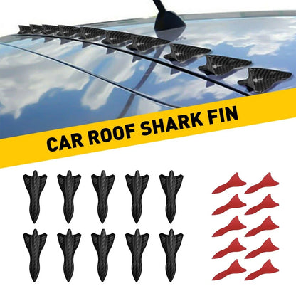 10X Carbon Fiber Shark Fin Decorative Stickers Universal