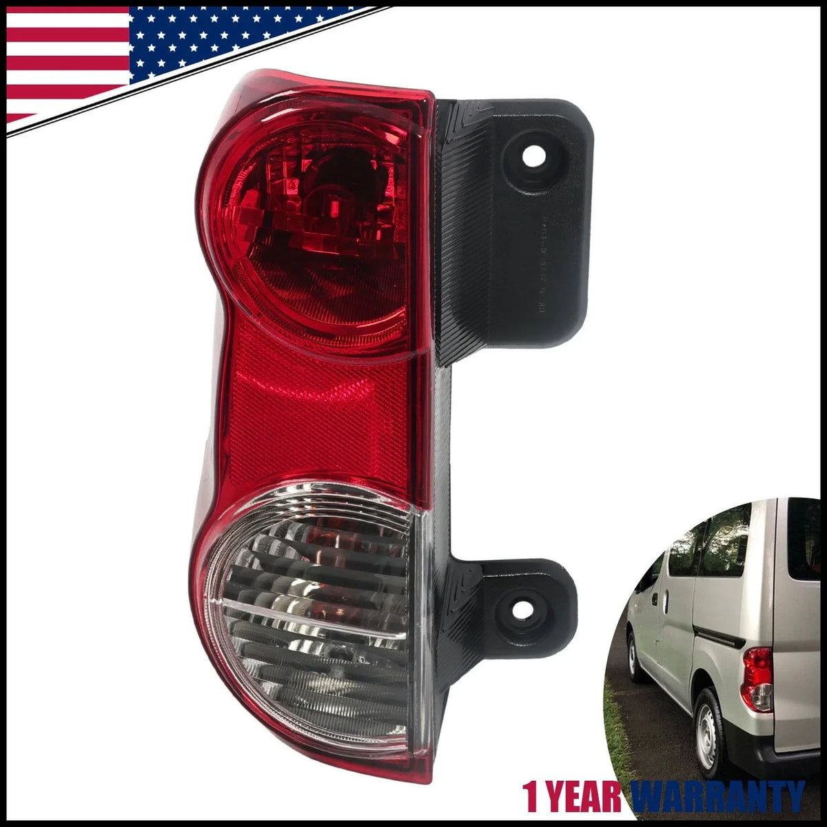 Left Tail Light Rear Lamp for Nissan NV200 (2013–2021) with Bulb