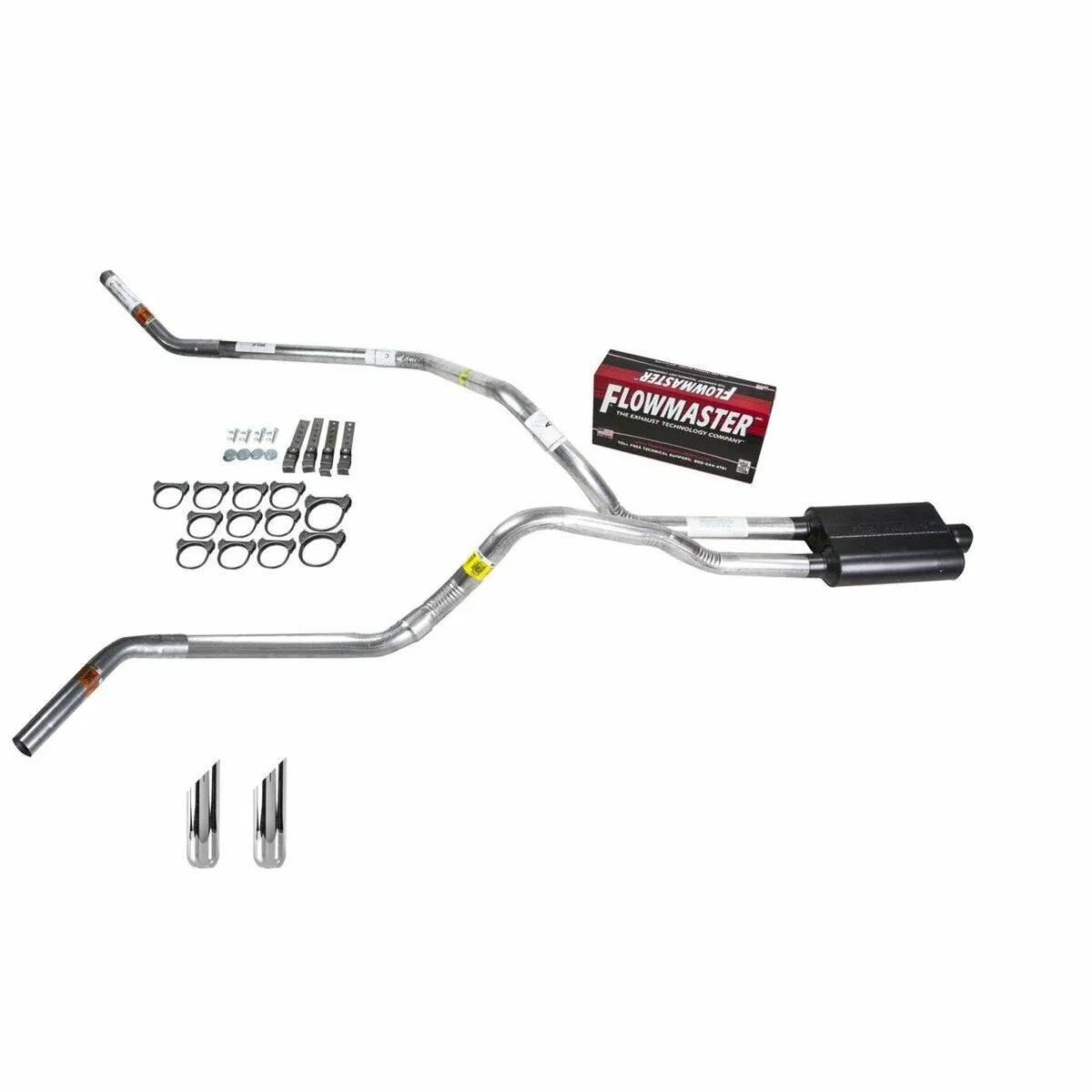 Dual Exhaust 2.5" Pipe for Dodge Dakota (1997–2005) - Flowmaster Super 44, SW Tip