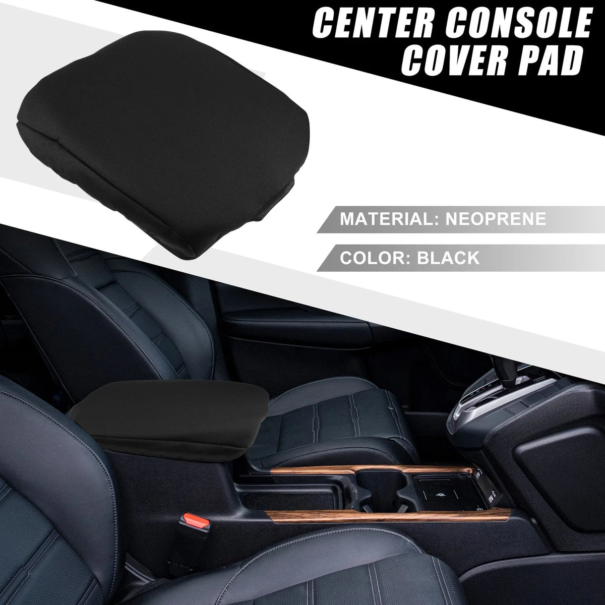 Armrest Cover for Toyota Land Cruiser (2008–2021) Black