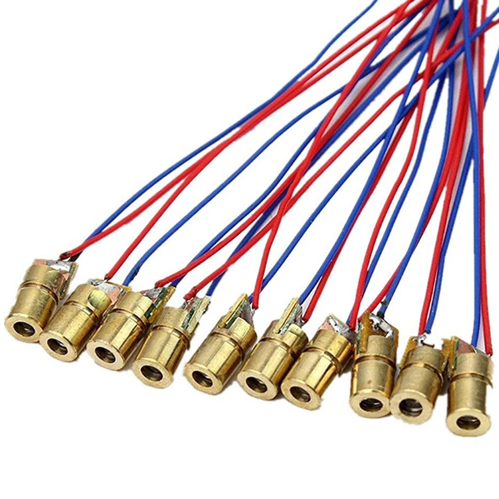 20X 650nm 6mm 5V Adjustable Laser Dot Diode Module Red Copper Head