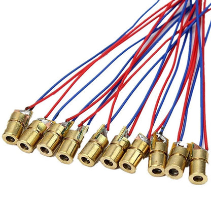 20X 650nm 6mm 5V Adjustable Laser Dot Diode Module Red Copper Head