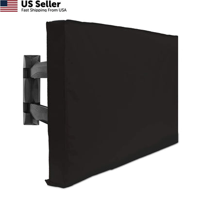 Outdoor TV Cover 55" - 58" with Bottom - 600D Black (No Part Numbers)