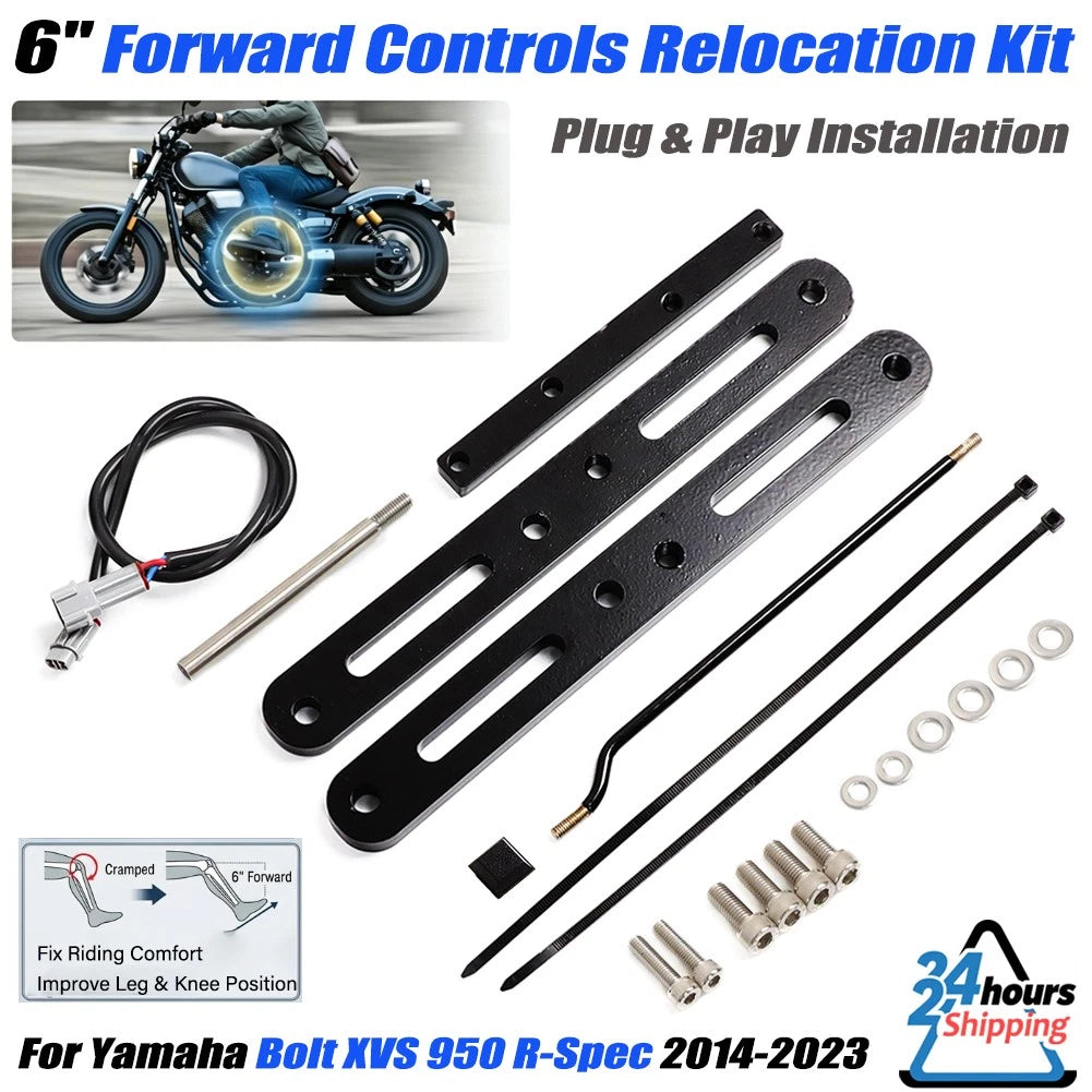 Forward Controls Kit for Yamaha Bolt XVS950 (2014–2023) 6'' Relocation