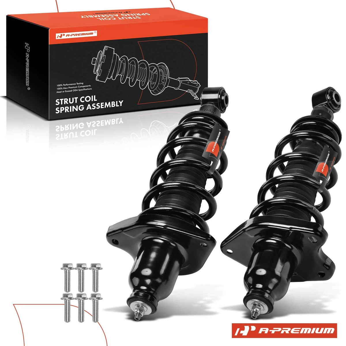 Set of 2 Rear Struts w/ Coil Spring Assembly for Honda Pilot (2016–2022) 28920762, 2355016L, 2355016R