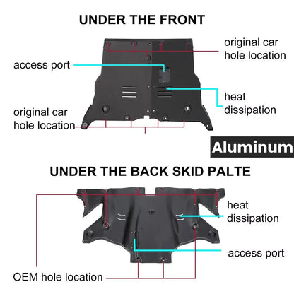 Skid Plate for Tesla Model 3, Model Y (2017–2024) - Powder Coated