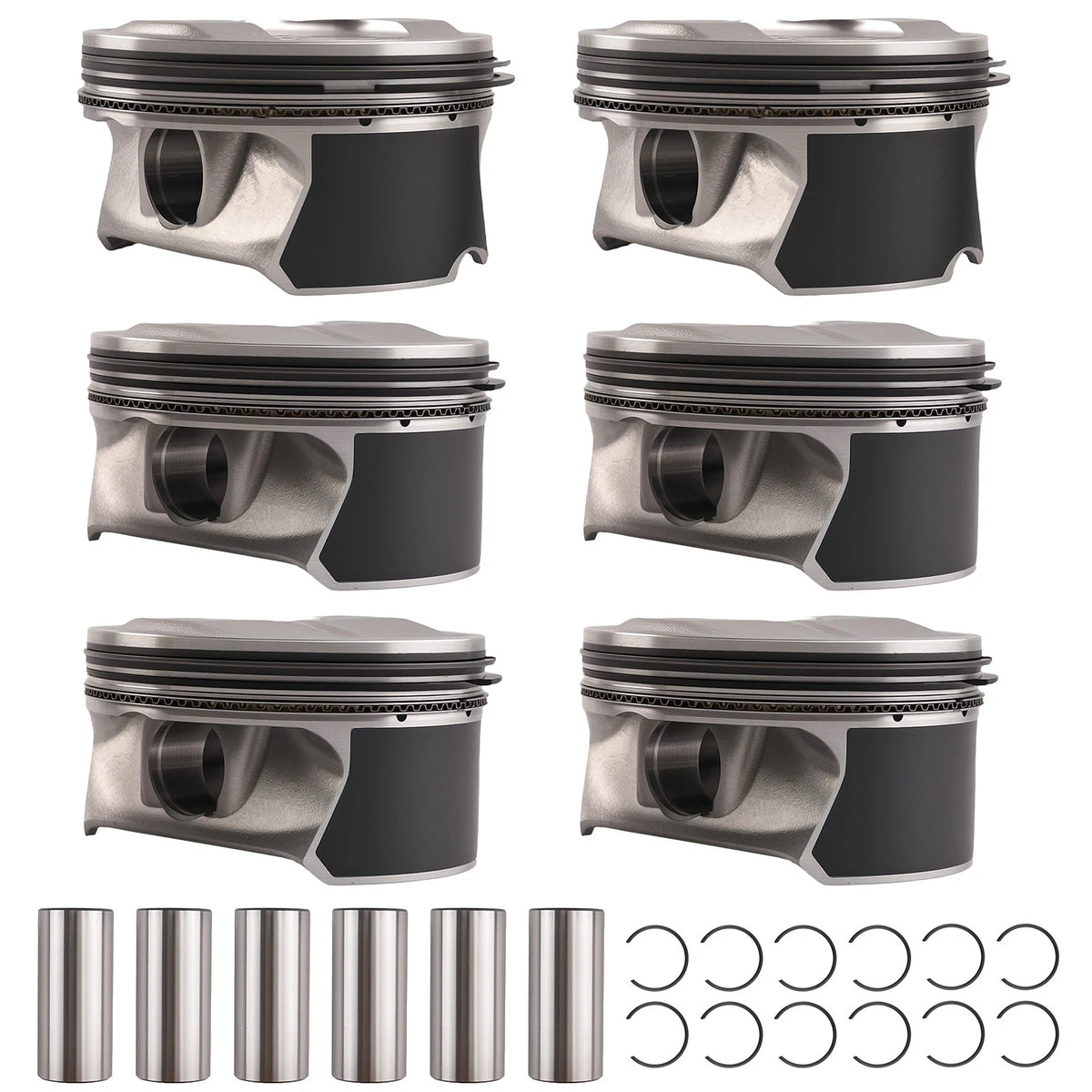 6PCS Engine Piston Set for Cadillac STS CTS 3.6L (2008–2011) 12616971 CJZ4GF
