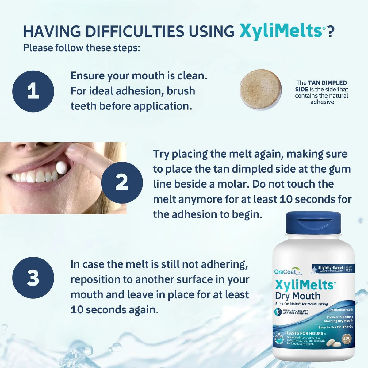 Oracoat XyliMelts for Dry Mouth Night 100 Count (Pack of 1)