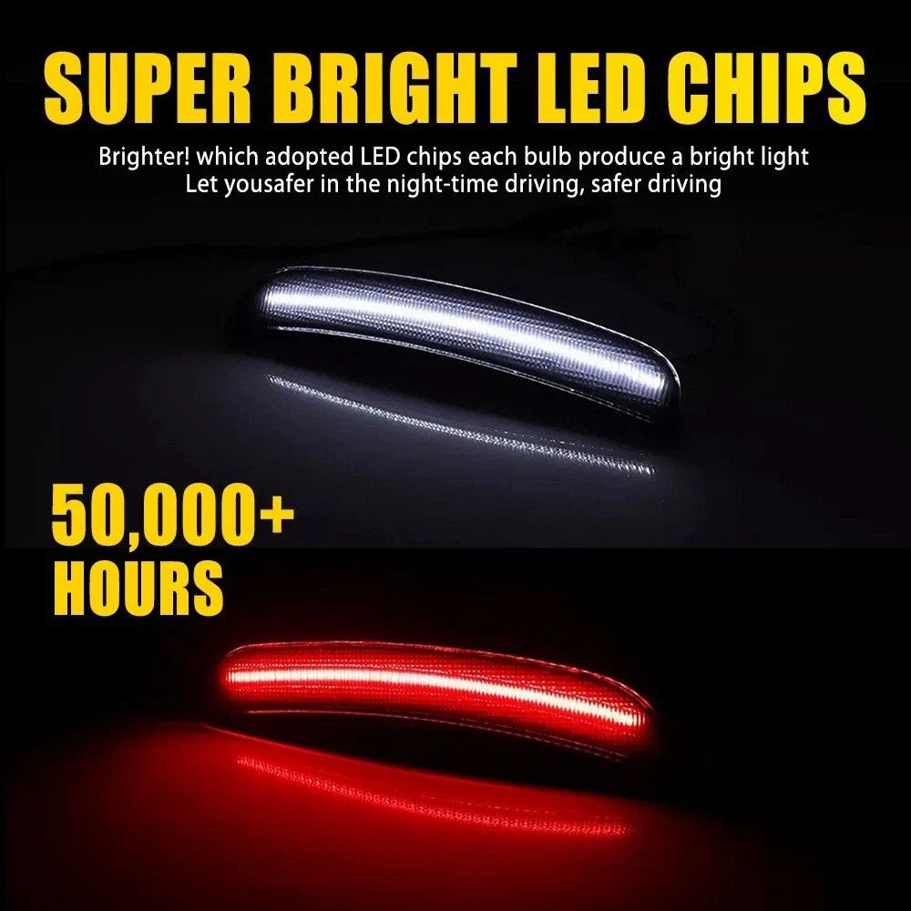 4X Smoked LED Side Marker Lights for Dodge Charger (2015–2022)