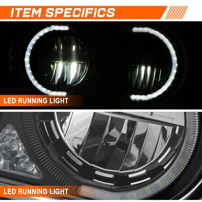 Full LED Turn Signal Headlights for Peterbilt 359 379 389 (1981–2021)
