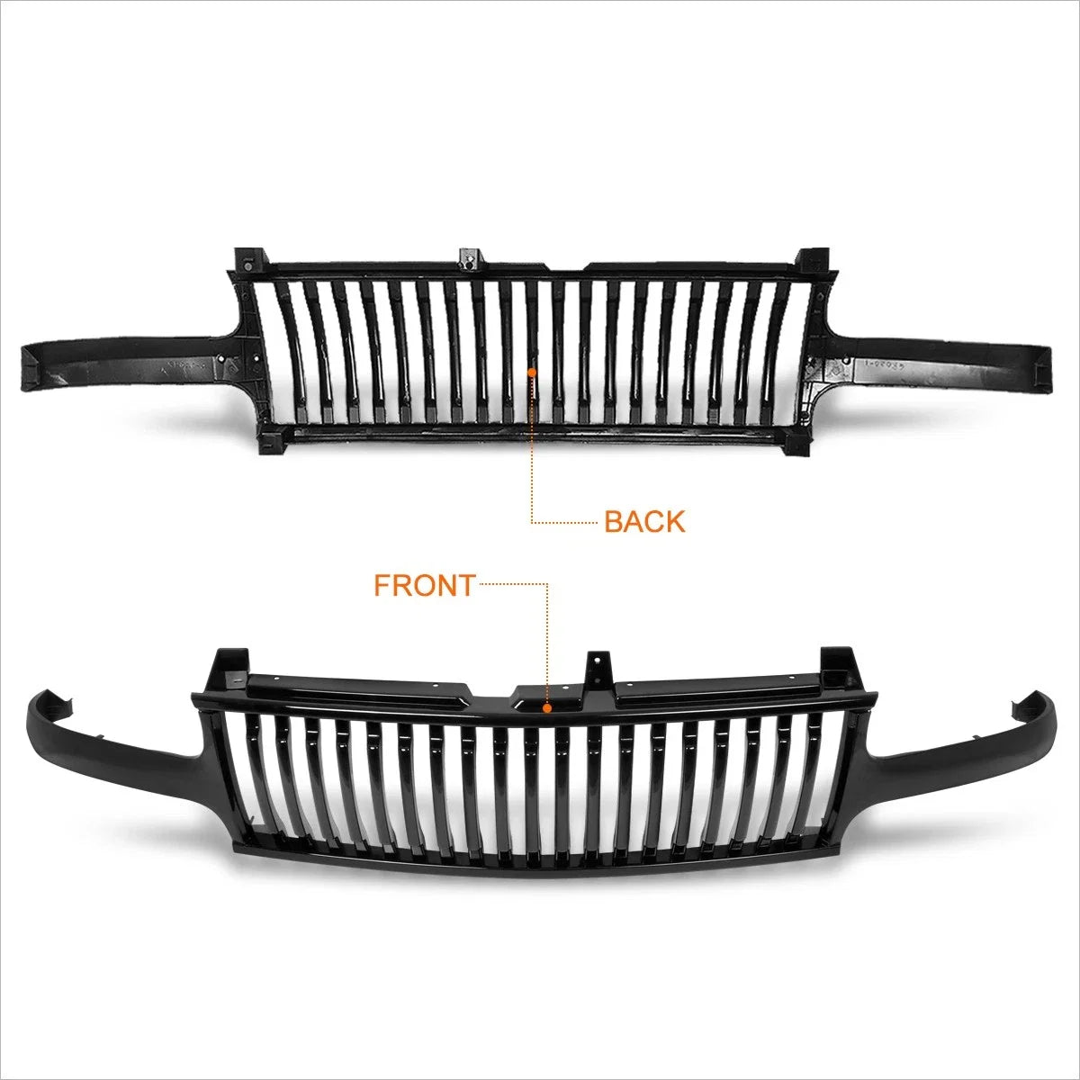 Vertical Fence Style Front Bumper Grille for Silverado Tahoe (1999–2006)