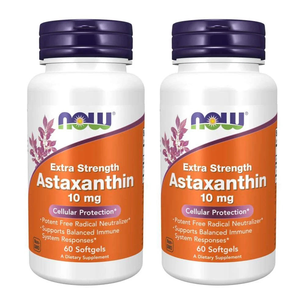 2X Astaxanthin 10mg SoftGels for NOW Foods (Pack of 60)