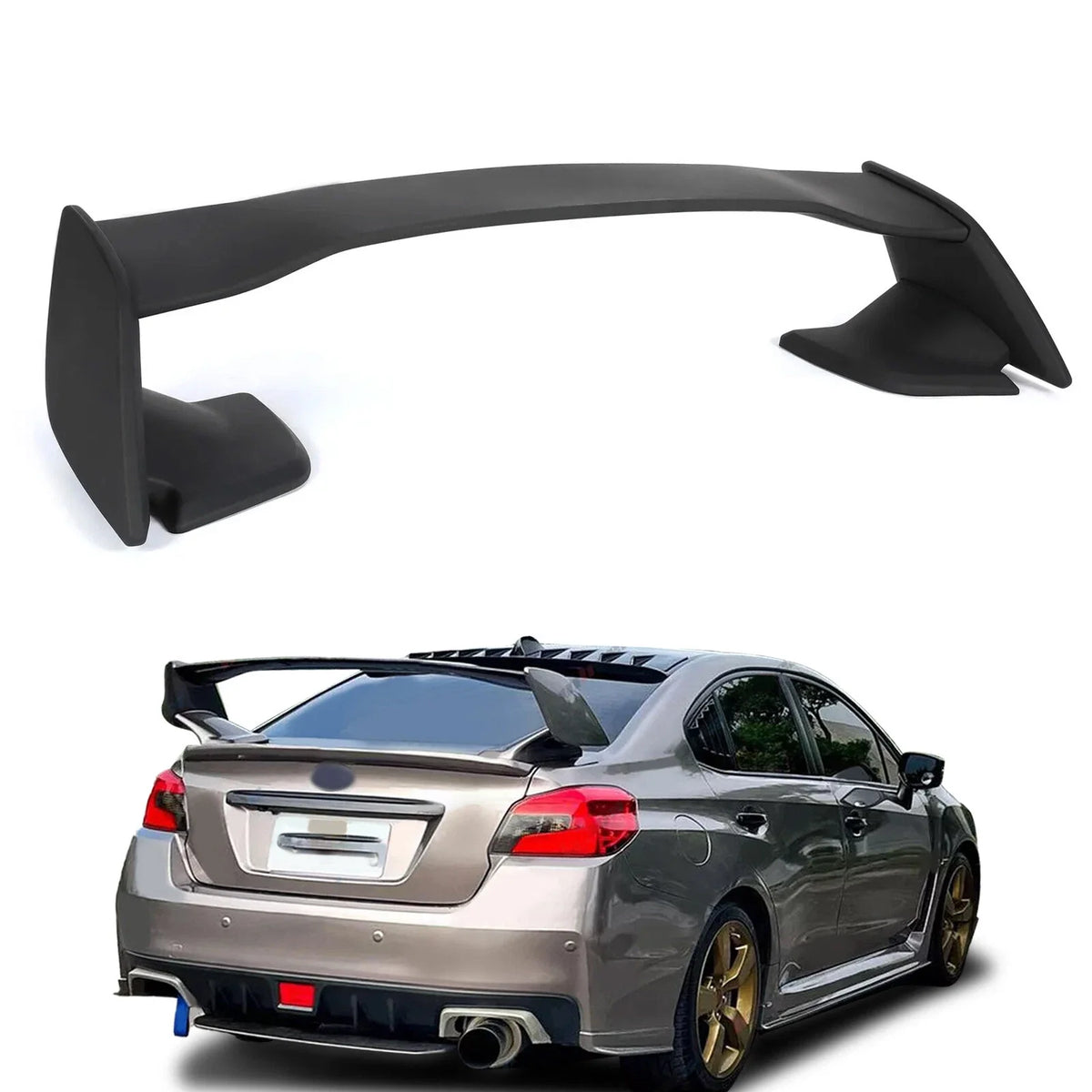 Matte Black Rear Trunk Spoiler Wing for Subaru WRX/WRX STI (2015–2021)