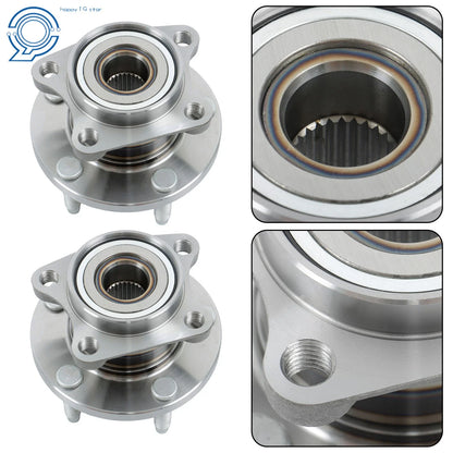 Set of 2 Rear Wheel Hub Bearings for Ford Edge AWD (2007–2010)