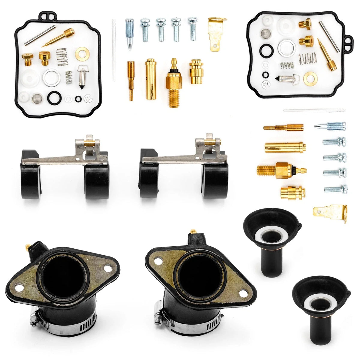 Carburetor Repair Rebuild Kit w/Intake Manifold for Yamaha V Star XVS650 (1998–2016)