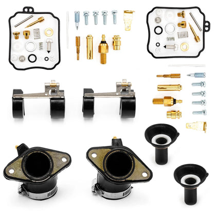 Carburetor Repair Rebuild Kit w/Intake Manifold for Yamaha V Star XVS650 (1998–2016)