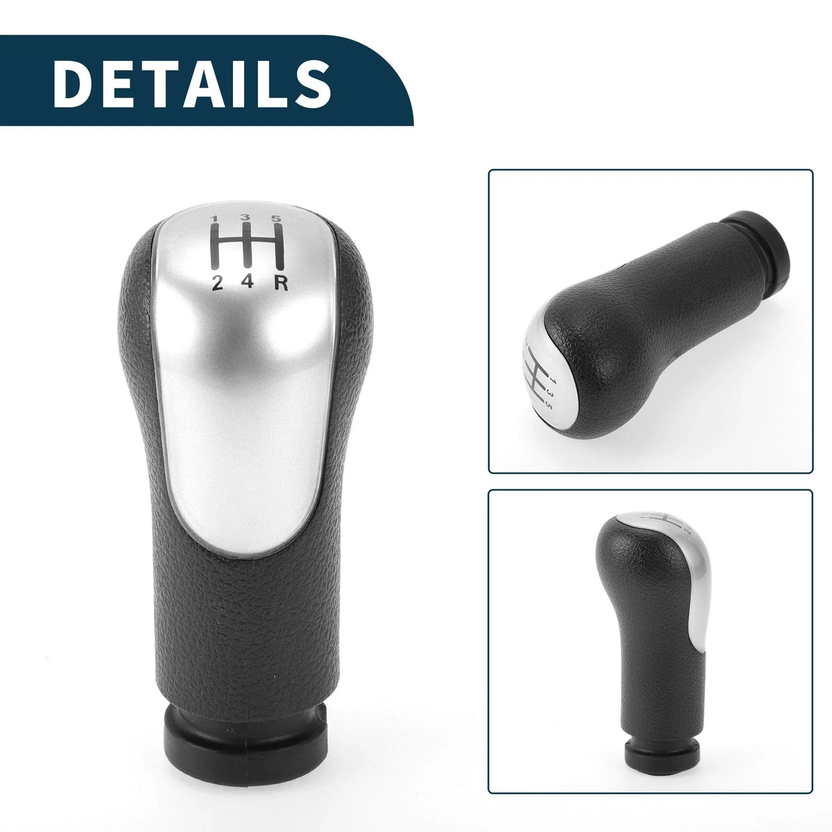 5 Speed Manual Gear Shift Knob for Ford Fiesta MK6 (2001–2010) Black Plastic