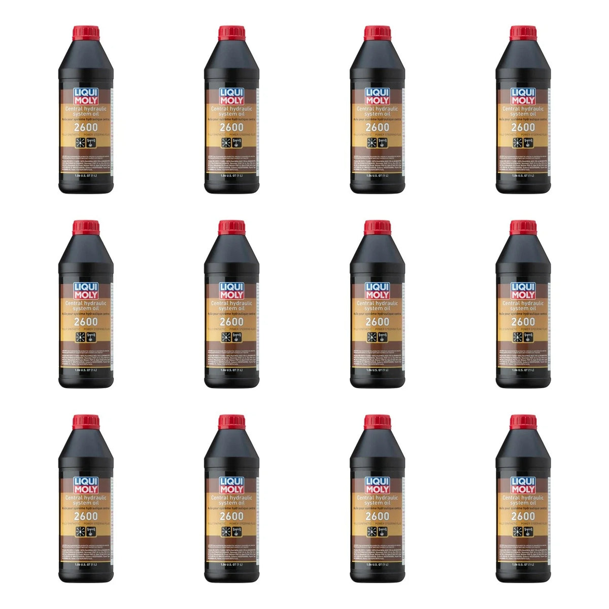 Set of 12 Liqui Moly 12L Central Hydraulic System Oil 2600