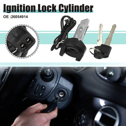Ignition Switch Cylinder Lock for ACROPIX (3.45''x1.61'', Silver Tone, Black)