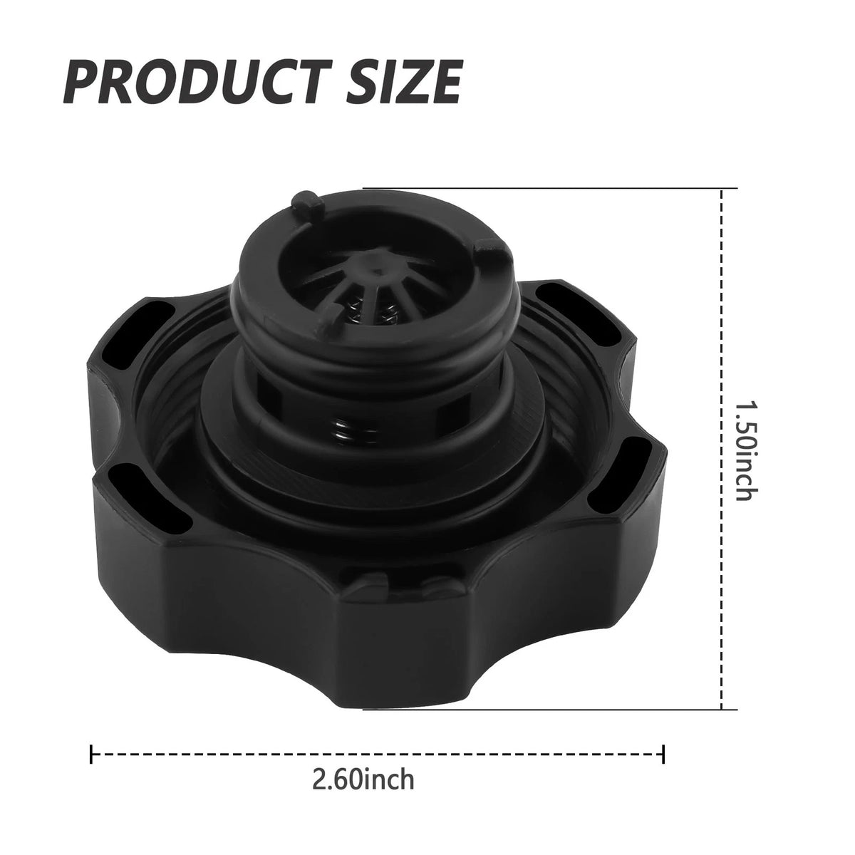 Radiator Cap for Universal Fit (2.60 x 2.60 x 1.50 inches)
