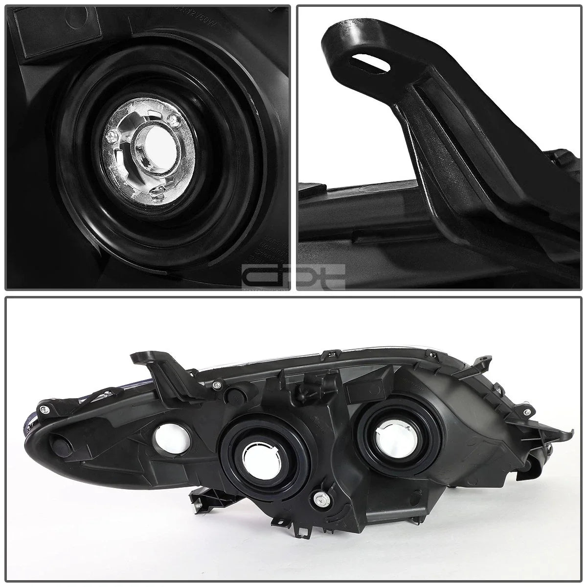 Projector Headlight Lamp for Toyota Sienna (2011–2020) - Black Amber