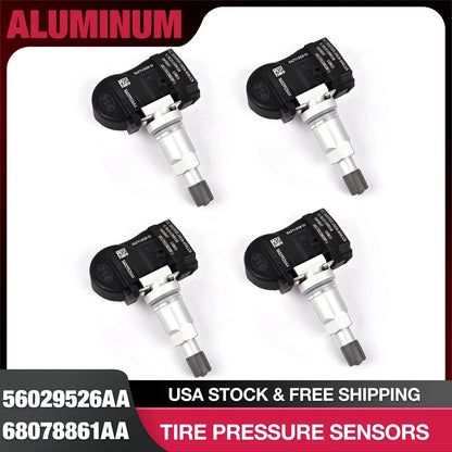 Set of 4 TPMS Tire Pressure Sensors for Chrysler Dodge Jeep