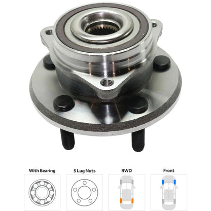 Set of 2 Wheel Hubs for Jeep Grand Cherokee (2011–2021) Front Left & Right