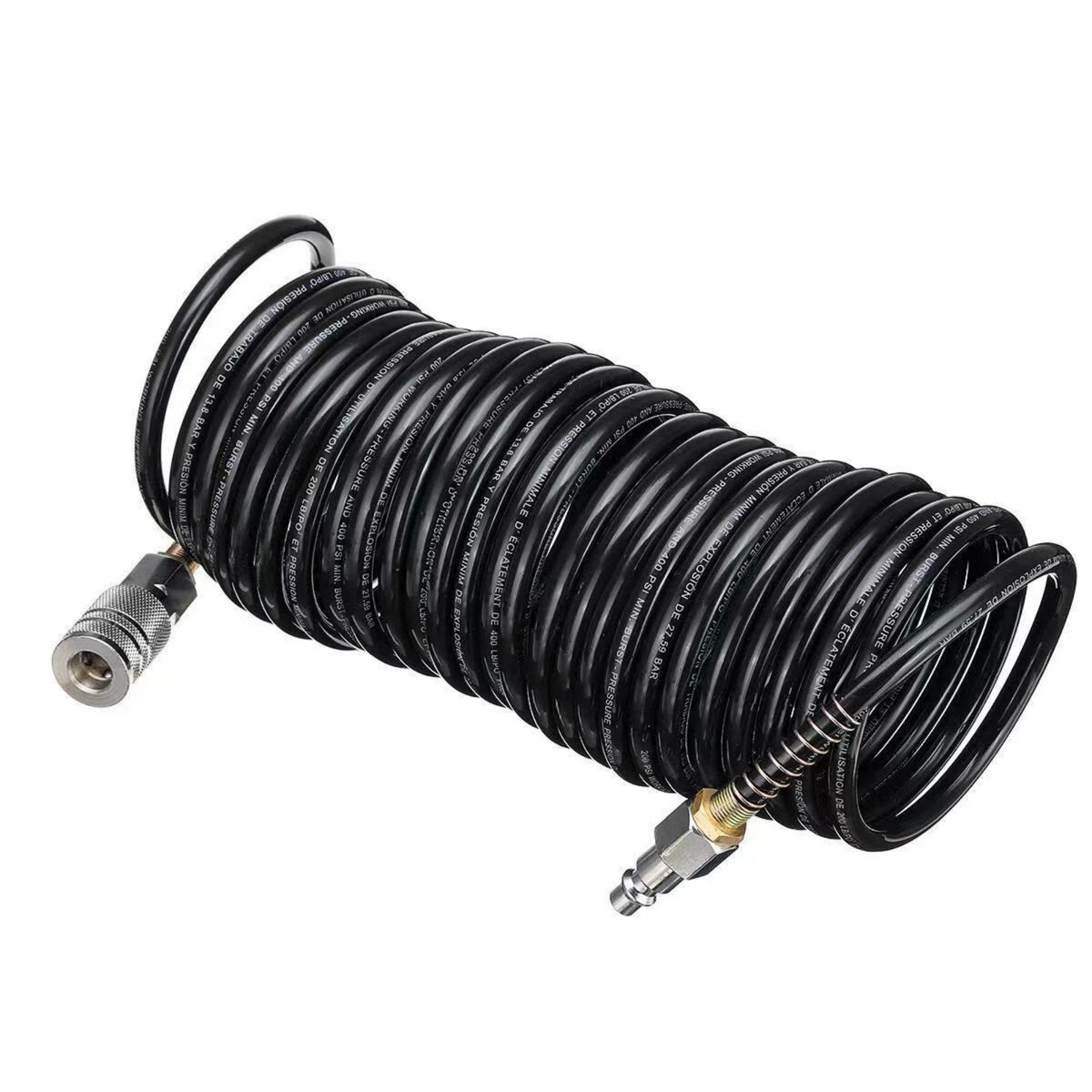 1PC 1/4" NPT Industrial Rubber Air Hose 25FT 200PSI with Quick Connect Coupler