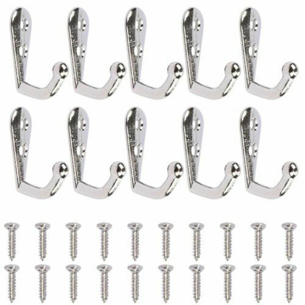 40Pcs Metal Single Hook Hangers for Clothes Hat Coat Robe