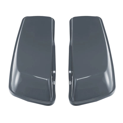 Hard Saddlebag Lids for Harley Touring Road Street Glide (2014–2024) Gunship Gray