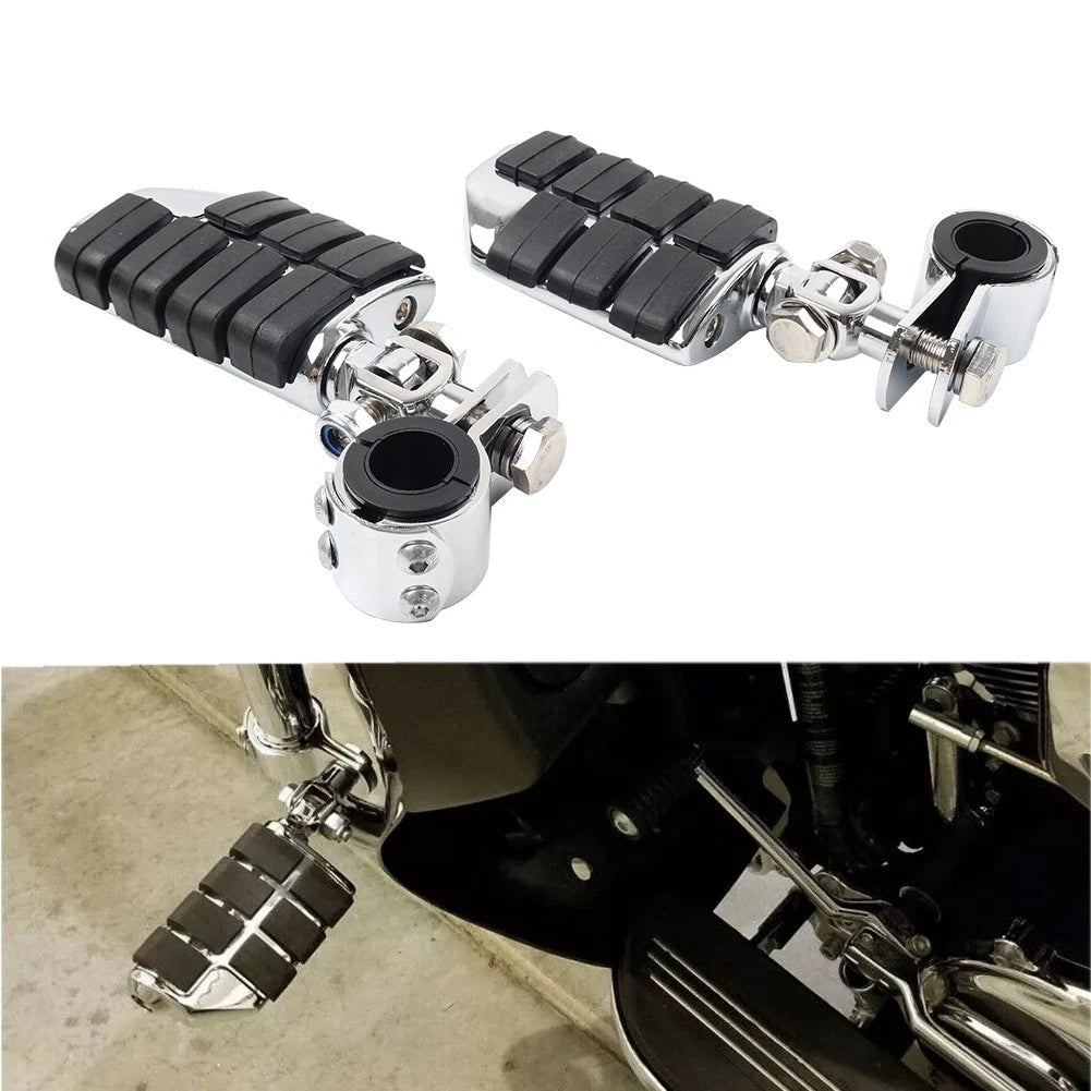 Universal Motorcycle Footpegs for Harley & Honda (1-1/4")