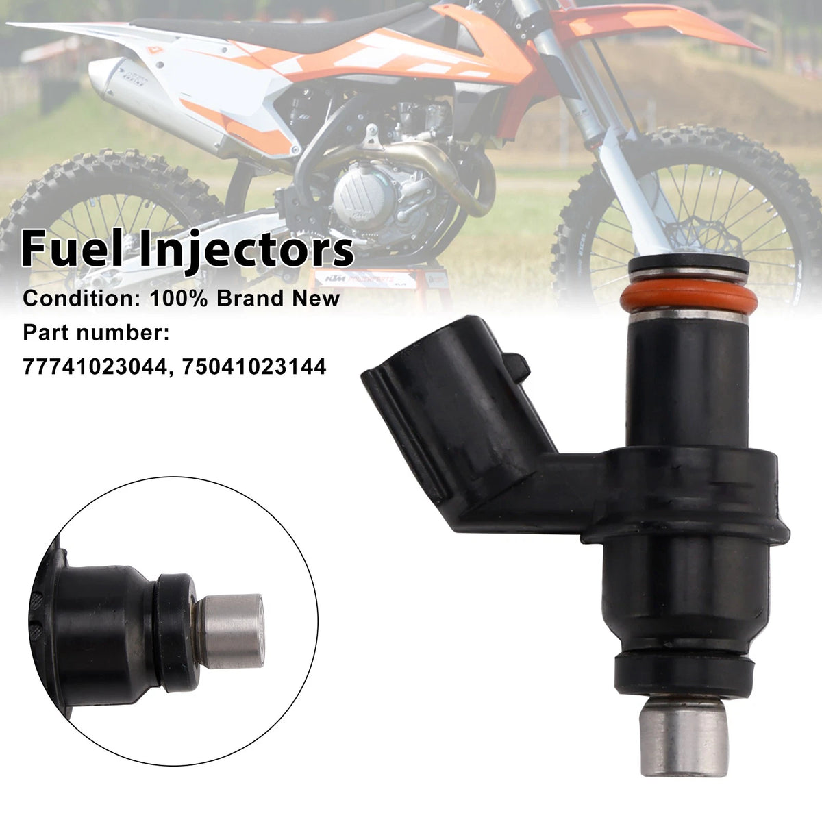 Fuel Injectors 2X for 350 450 500 SXF XCF EXCF EXC (75041023144, 77741023044)