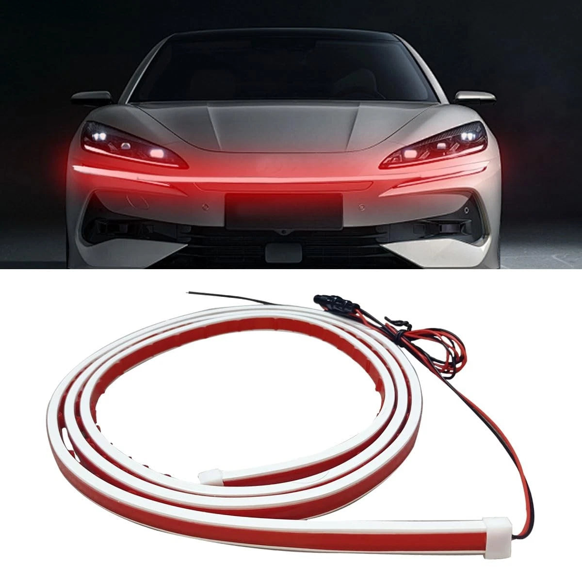 Dynamic LED Car Hood Light Strip for Vehicles (71" Waterproof)
