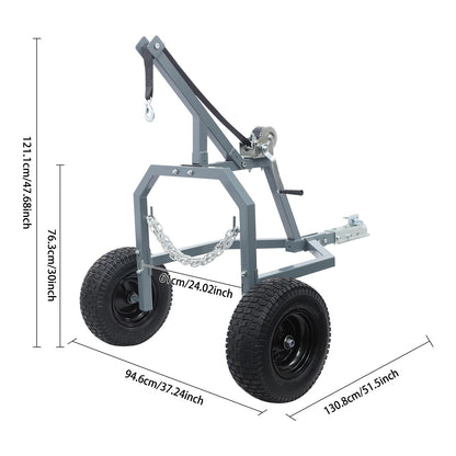1600lbs Heavy-Duty Log Skidding Arch for ATV (Farm/Wood Transport)