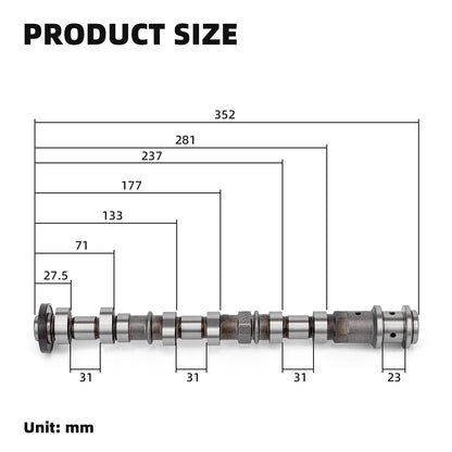 Left Intake Camshaft for Jeep Dodge Chrysler Ram 3.6L V6 (2011–2023)