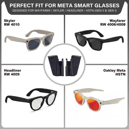2 Pairs Silicone Side Shields for Glasses - Matte Black