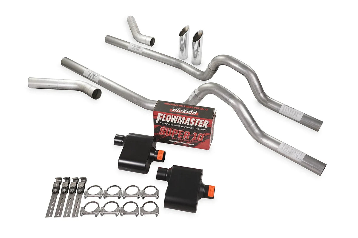 Dual Exhaust Kit 2.5" Flowmaster Super 10 for GM C/K 20 3/4 Ton (1981–1987)